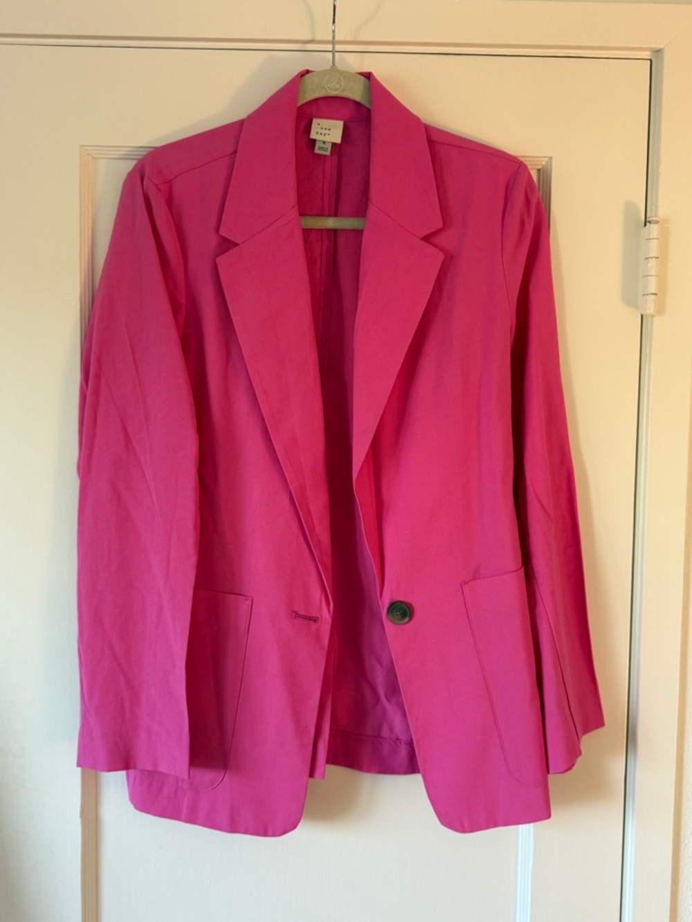 a new day Bright Pink Single-Button Blazer